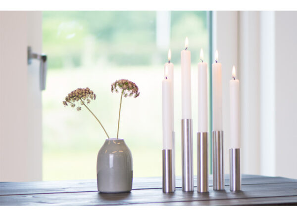 Lysestage Slim Lights Børstet stål