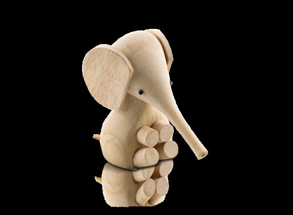 Elefant i Gummitræ, 11cm