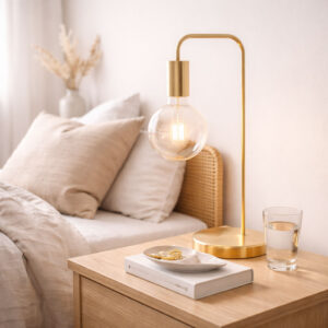 Bordlampe messing 18x50cm