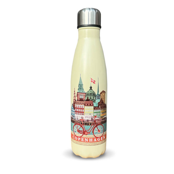 Thermo bottle 0,5 l - City towers and bike