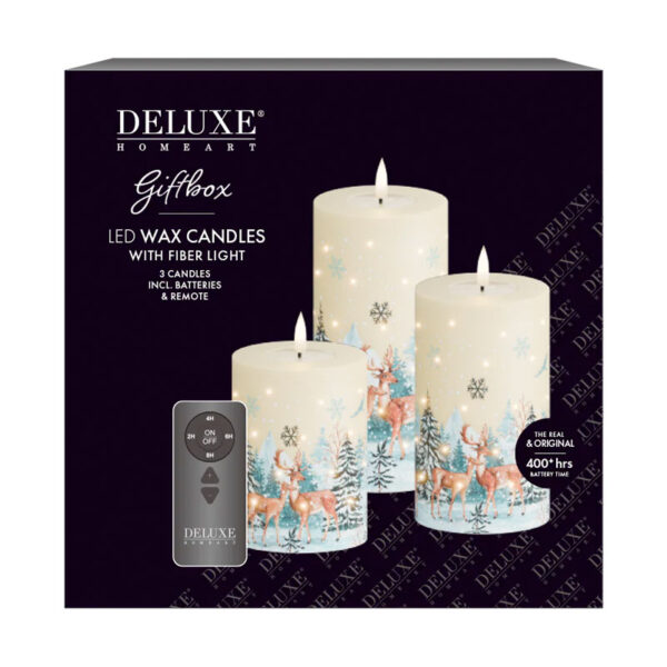 LED julelys med rensdyrmotiv – sæt af 3 - Image 3
