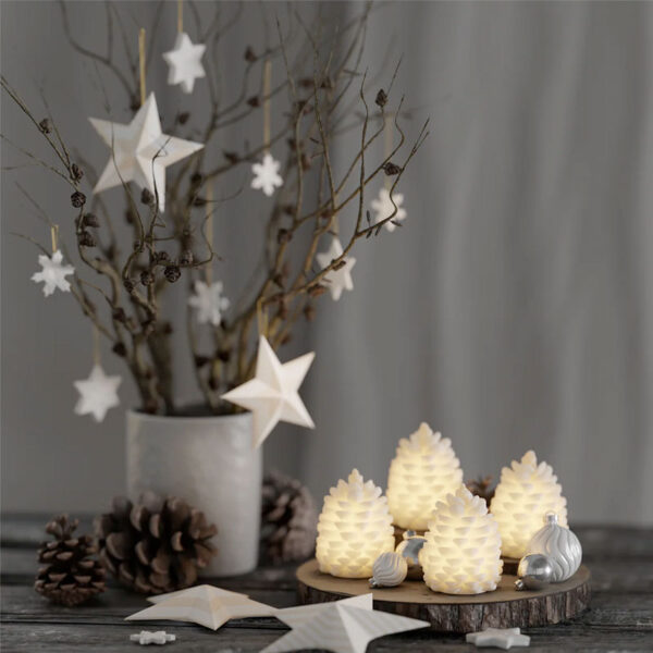 LED-lys julekogler 4-pak - Image 3