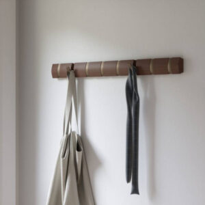 Knagerække Flip 8-hook Lys Walnut - Messing