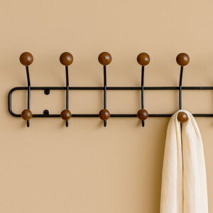 Maze Bill Horisontal Knagerække – Sort / Mørkebrun