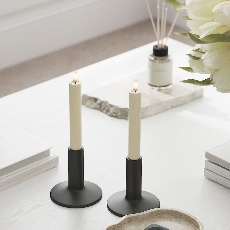 LED Kronelys 15cm Creme 2 pak - Image 2