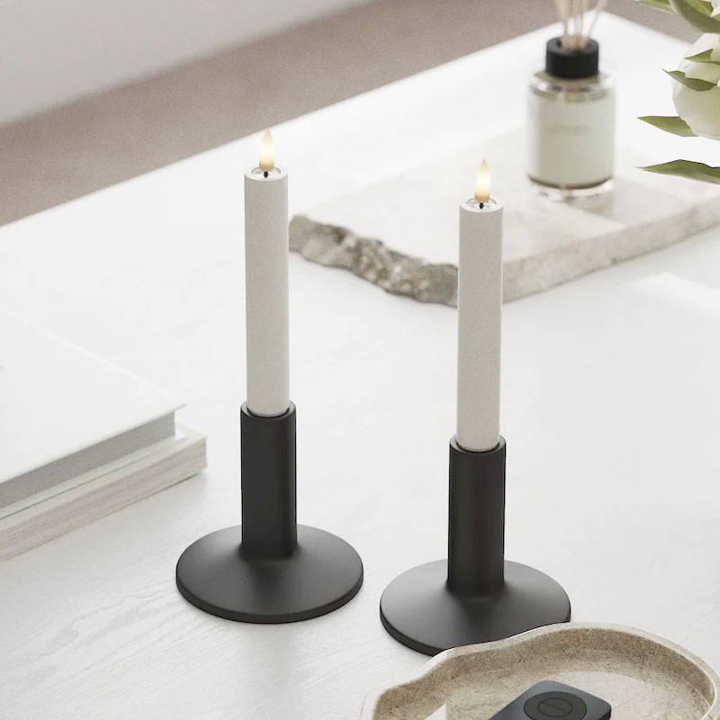 LED Kronelys 15cm Hvid 2 pak - Image 3