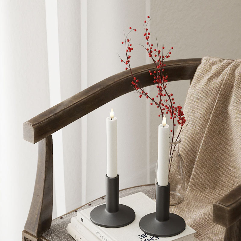 LED Kronelys 15cm Hvid 2 pak - Image 4