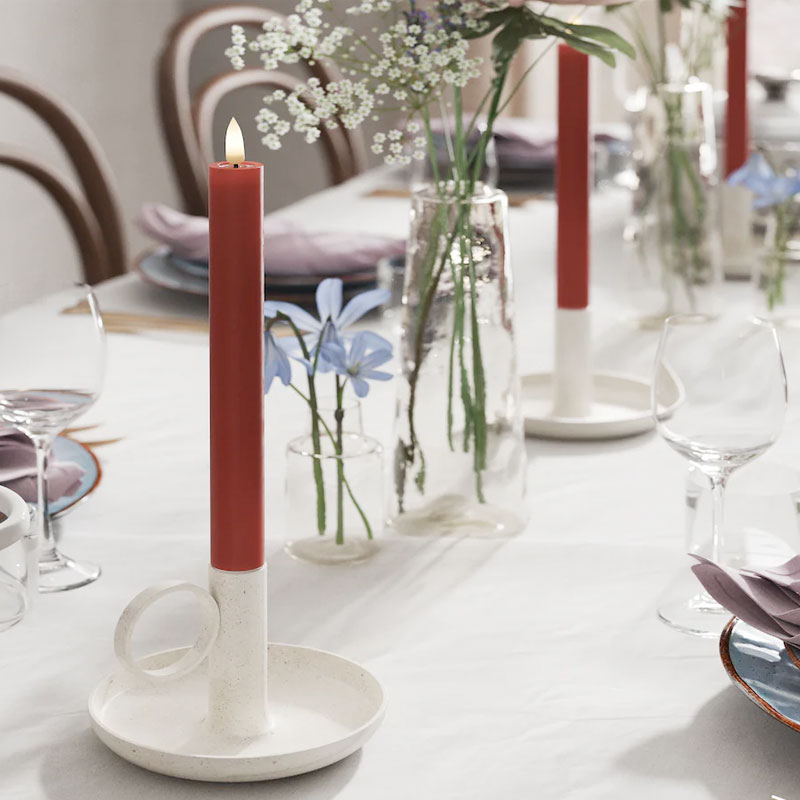 LED Kronelys 15cm Rød 2 pak - Image 4