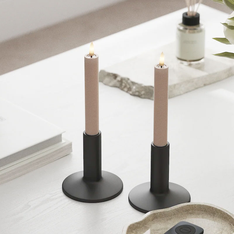 LED Kronelys 15cm Rose 2 pak - Image 3