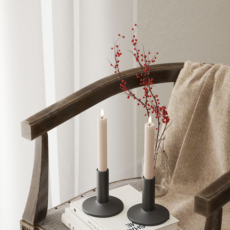 LED Kronelys 15cm Rose 2 pak - Image 4