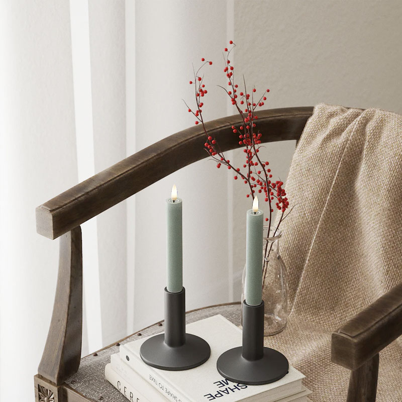 LED Kronelys 15cm Salvie 2 pak - Image 4