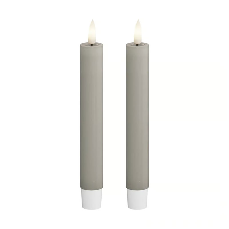 LED Kronelys 15cm Sand 2 pak - Image 2