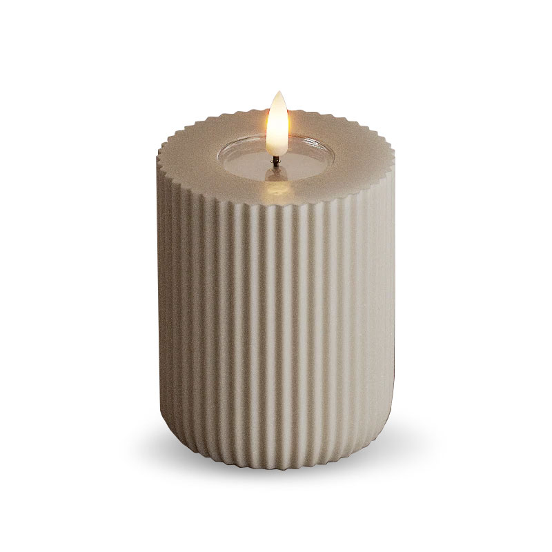 Stribe Rillelys Sand LED  Ø8cm x 10cm - Image 2