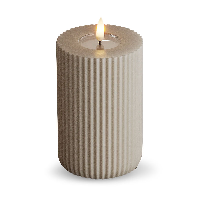 Stribe Rillelys Sand LED  Ø8cm x 12,5cm - Image 2