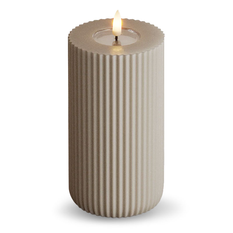 Stribe Rillelys Sand LED  Ø8cm x 15cm - Image 2