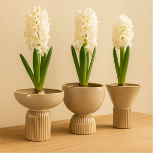 Hyacinth Vase Beige H13cm