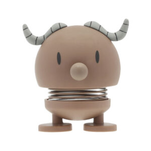 Hoptimist Soft Buffalo – lille bøffelfigur med hoppefunktion i dansk design.