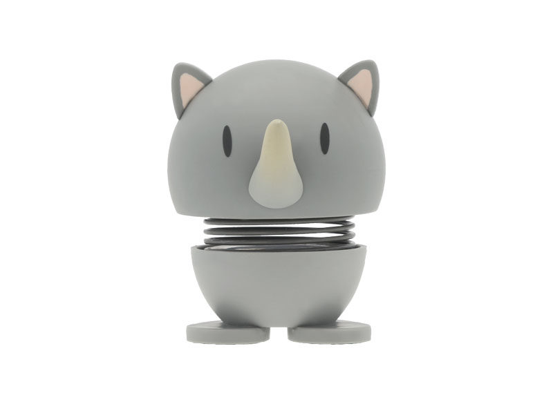 Hoptimist Soft Rhino – sødt næsehorn i dansk design, der spreder glæde med sine hoppende bevægelser