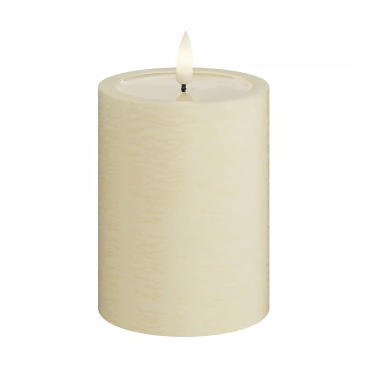 Bloklys Creme Unique Ø7,5cm x 10cm - Image 2