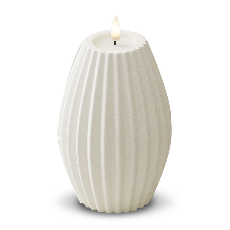 Rillelys Hvid LED  Ø10cm x 15cm - Image 2