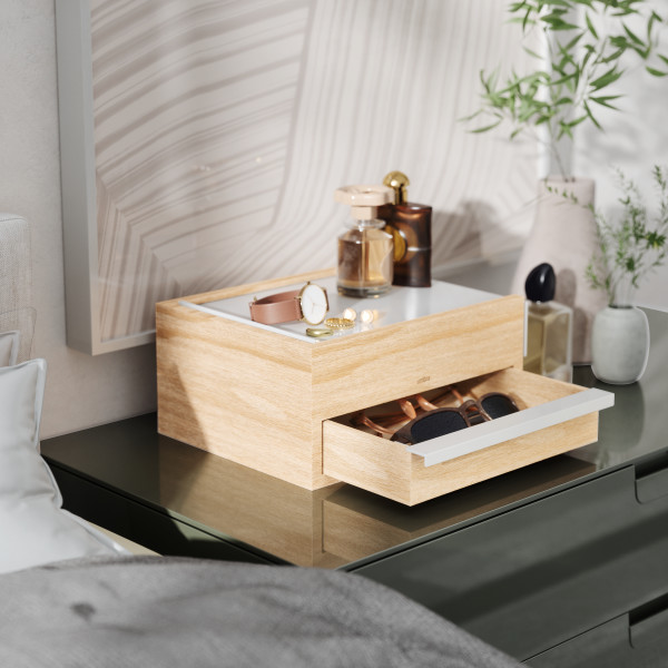 Umbra Stowit smykkeboks – træ & metal design