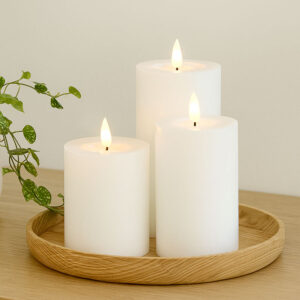 Almindelige LED Bloklys Ø7.5 cm Hvide