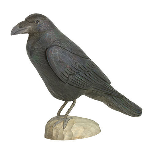 Wildlife Garden DecoBird Korp – Håndskåret Træfigur (26 cm) - Image 2