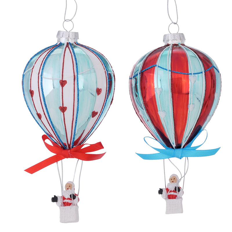 Julekugle Luftballon med nisse - Image 2