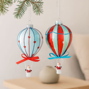 Julekugle Luftballon med nisse
