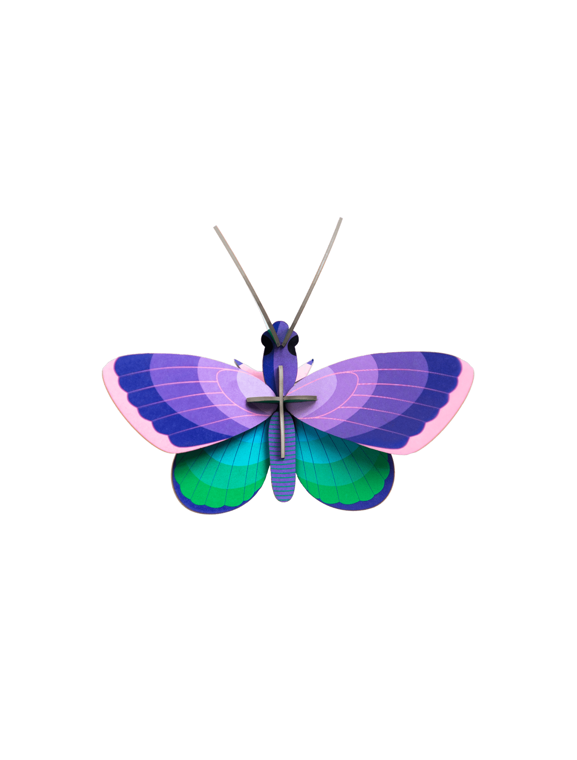 Studio Roof “Blue Copper Butterfly” – 3D vægdekoration (19 × 16 × 7 cm) - Image 3