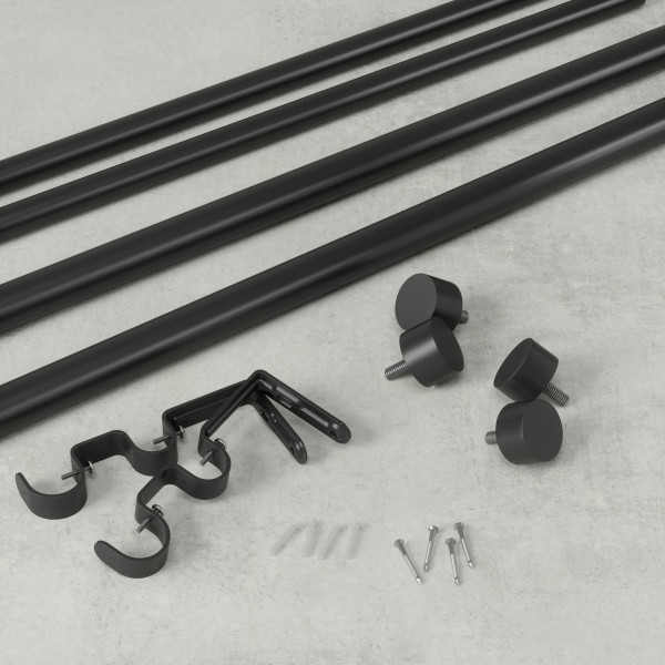 Umbra Cappa dobbelt gardinstang – sort ca. 91-168 cm - Image 2