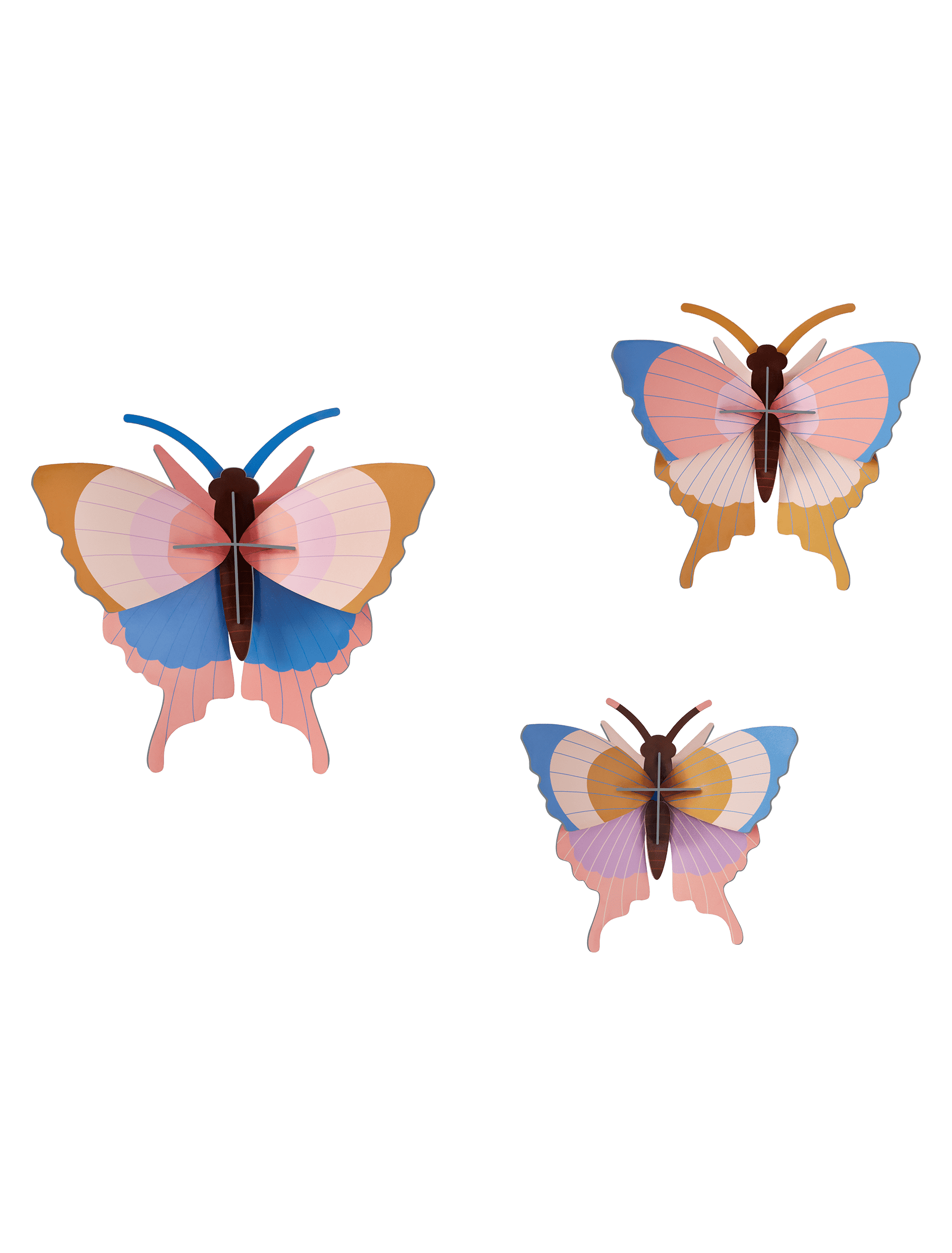 Gold Rim Sommerfugle vægdekoration – sæt med 3 stk. 3D fra Studio ROOF - Image 2