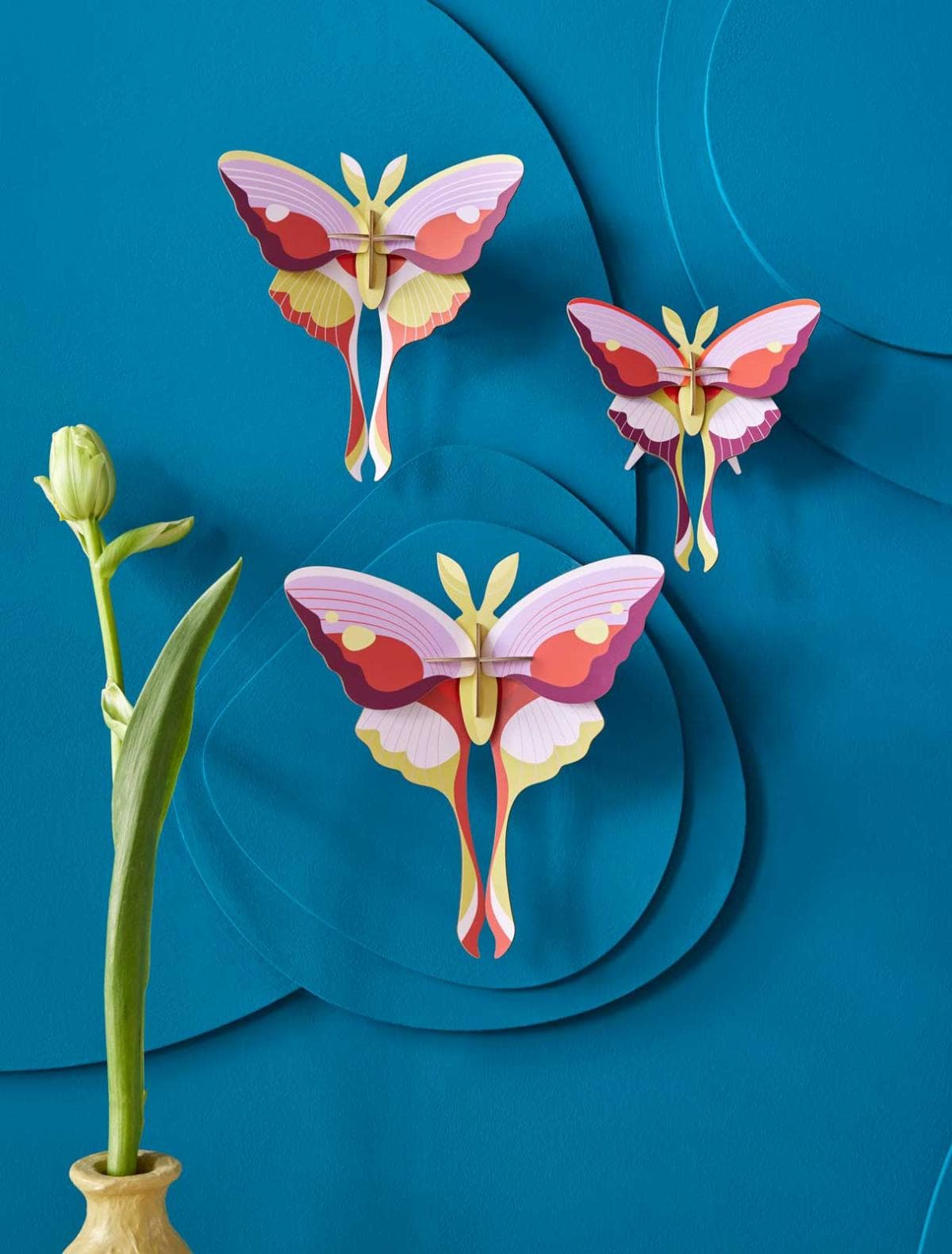 Studio ROOF Lilac Comet Butterflies — Set af 3 3D vægdekorationer