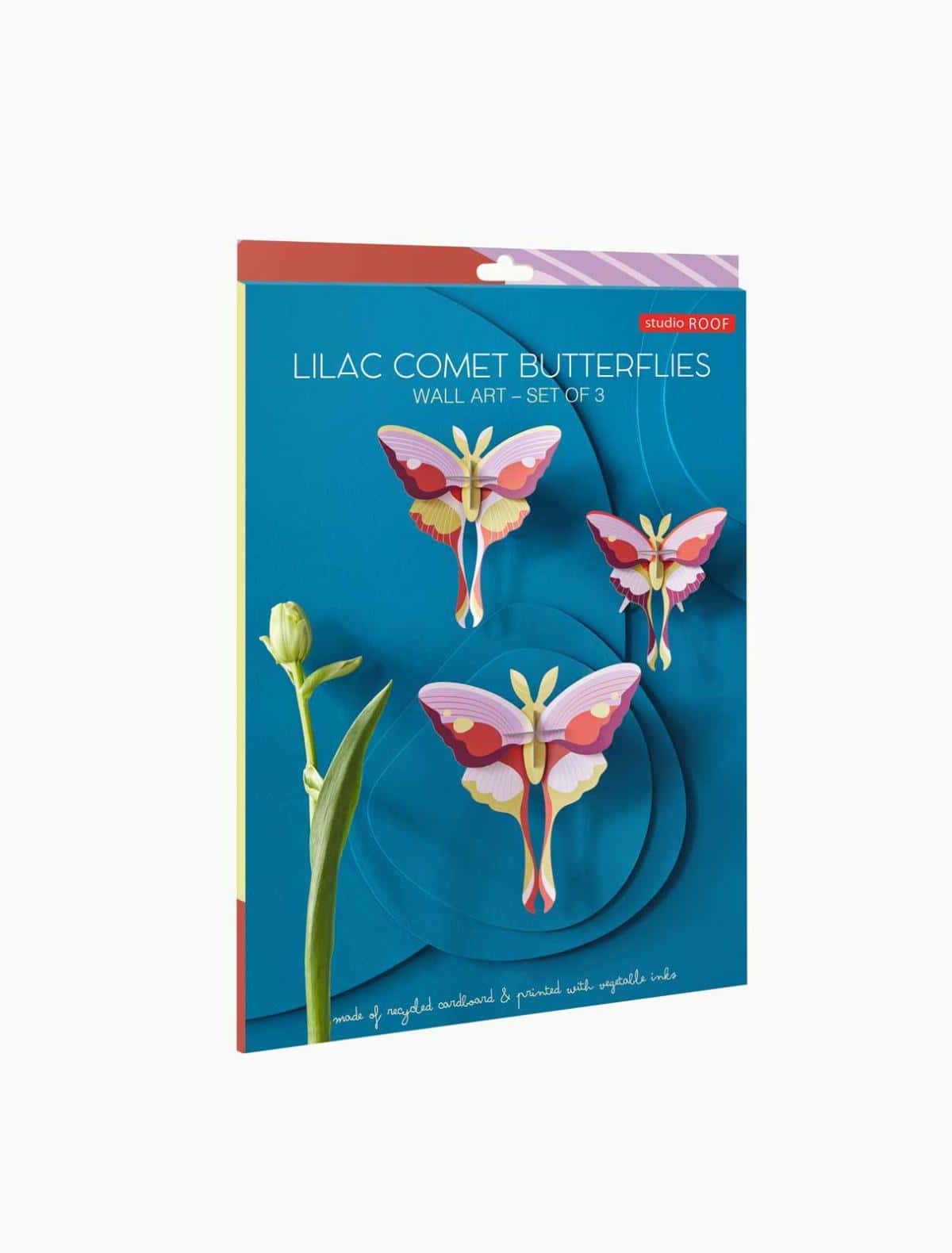 Studio ROOF Lilac Comet Butterflies — Set af 3 3D vægdekorationer - Image 4