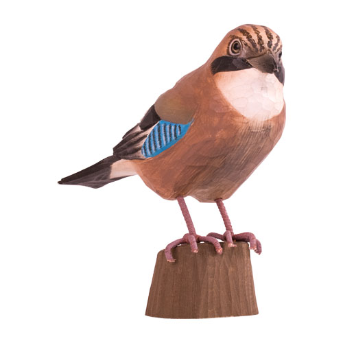 Wildlife Garden DecoBird Skovskade – Håndskåret Træfugl Ca. 15 cm - Image 4