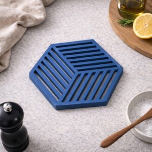 Hexagon silikone bordskåner Denim