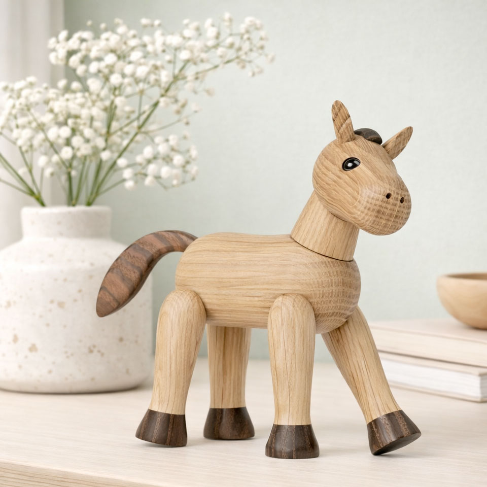Hest Beauty træfigur fra Spring Copenhagen – nordisk design i træ