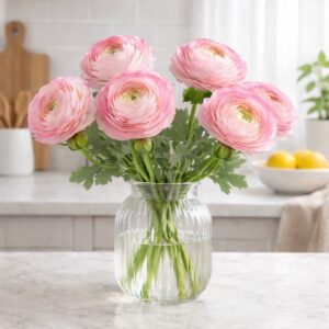 Kunstig ranunkel rosa 47cm stilk