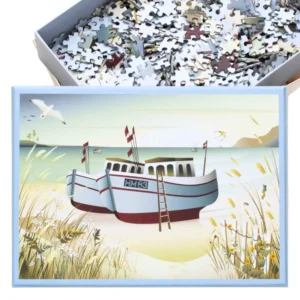 Vissevasse puslespil 1000 brikker – Fishing Boats 63×45 cm