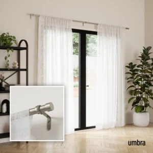 Gardinstang Cappa Nickel justerbar – 168–305 cm