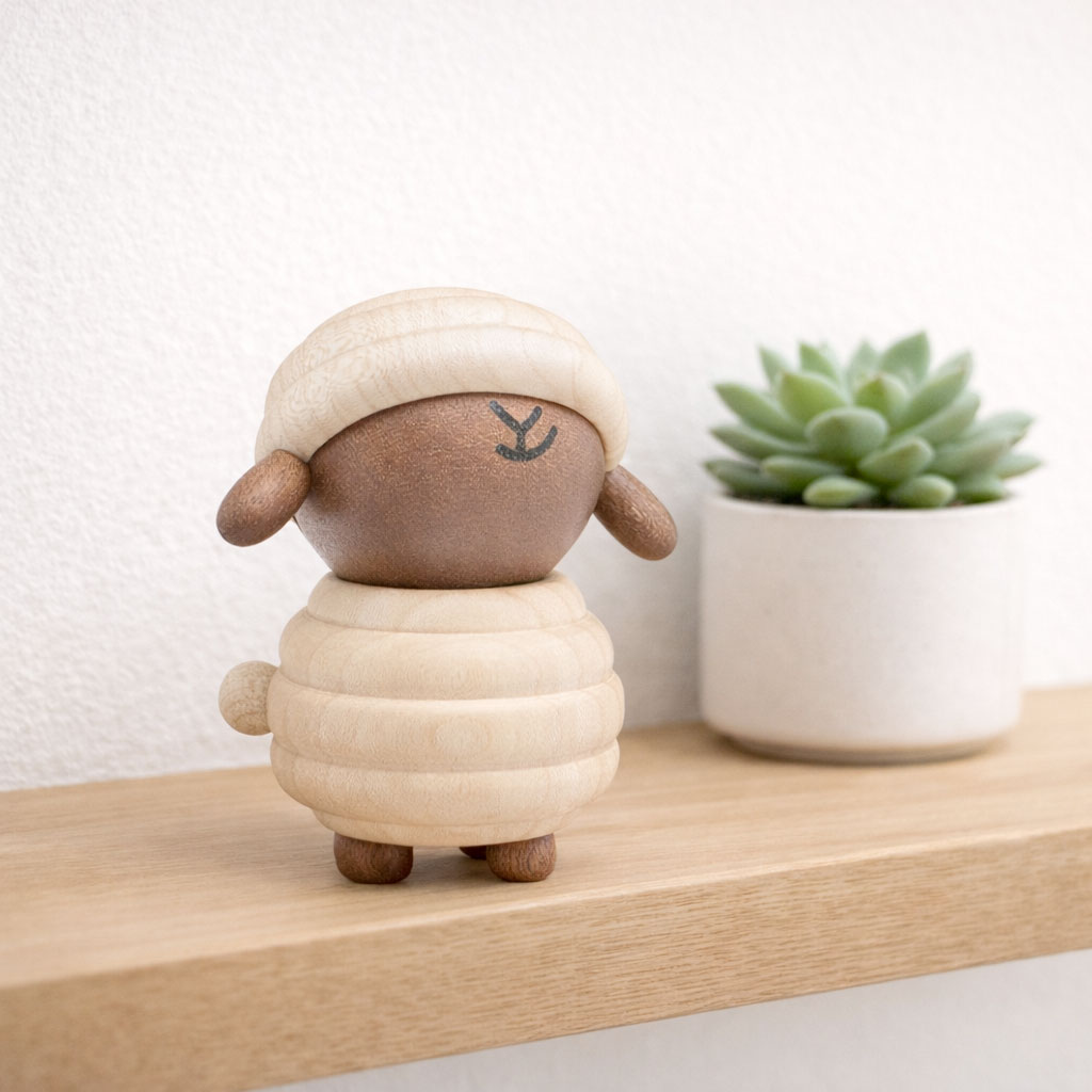 Ulla det store Får fra FableWood – dekorativ træfigur i nordisk design