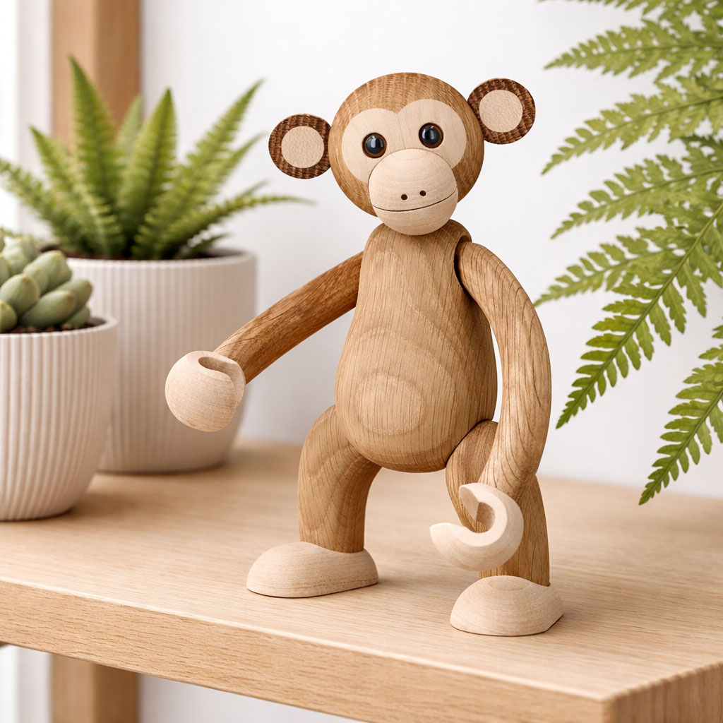 Abe Funky fra Spring Copenhagen i FSC-træ med bevægelige led og nordisk design