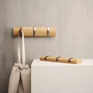 Umbra Flip 3 knagerække Natural Nickel